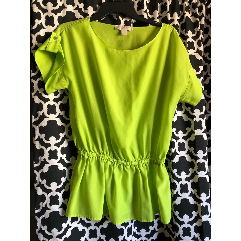 Chartreuse Michael Kors Top synch waist